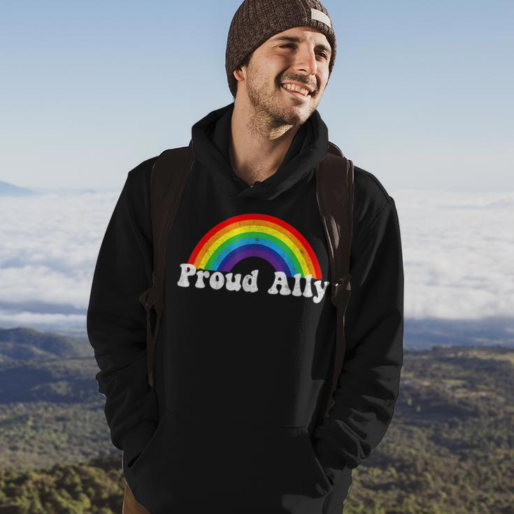 Proud Ally Lgbtq Lesbian Gay Bisexual Trans Pan Queer Gift Hoodie Lifestyle
