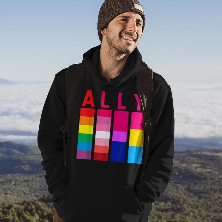 Proud Ally Pride Rainbow Lgbt Ally Hoodie Lifestyle