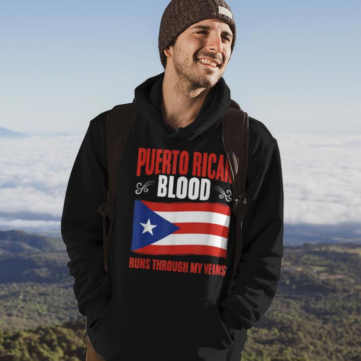 Puerto Rico Flag Boricua Puerto Rican Blood Pride Hoodie Lifestyle