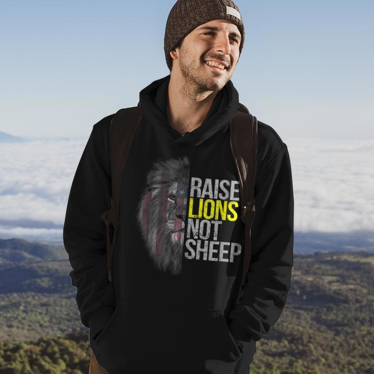Raise Lions Not Sheep American Patriot Fearless Lion Hoodie Lifestyle