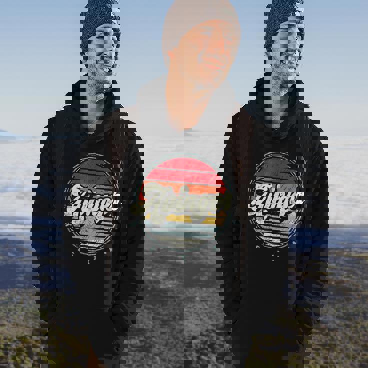 Retro Avinger Home State Cool 70S Style Sunset Hoodie Lifestyle