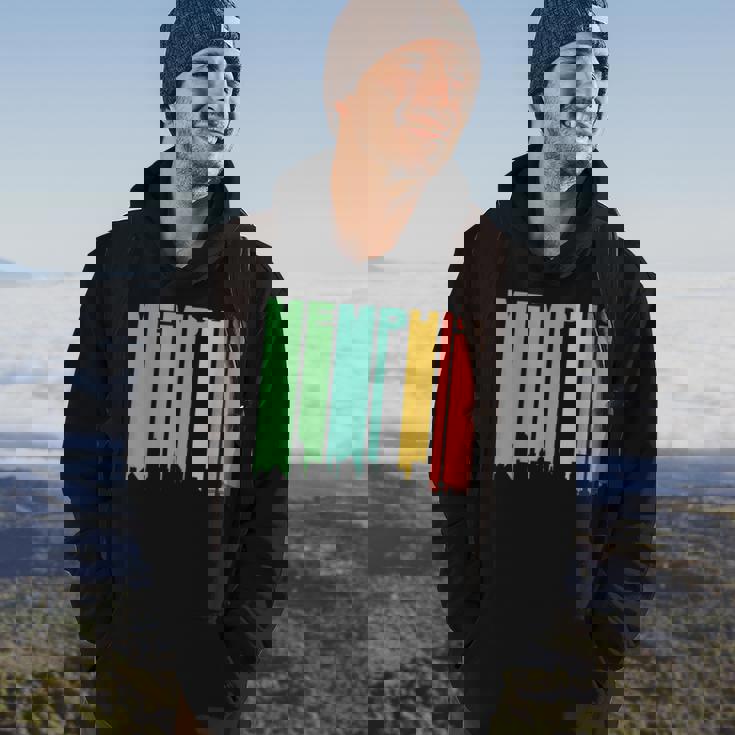 Retro Memphis Tennessee Cityscape Downtown Skyline Hoodie Lifestyle Retro Memphis Tennessee Cityscape Downtown Skyline Hoodie Lifestyle