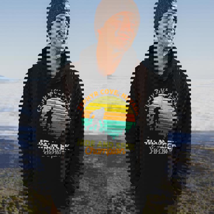 Retro Zephyr Cove Nevada Big Foot Souvenir Hoodie Lifestyle
