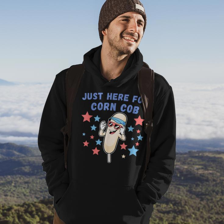Roasted Corn Im Just Here For The 4Th Of July Corn Funny Gifts Hoodie Lifestyle