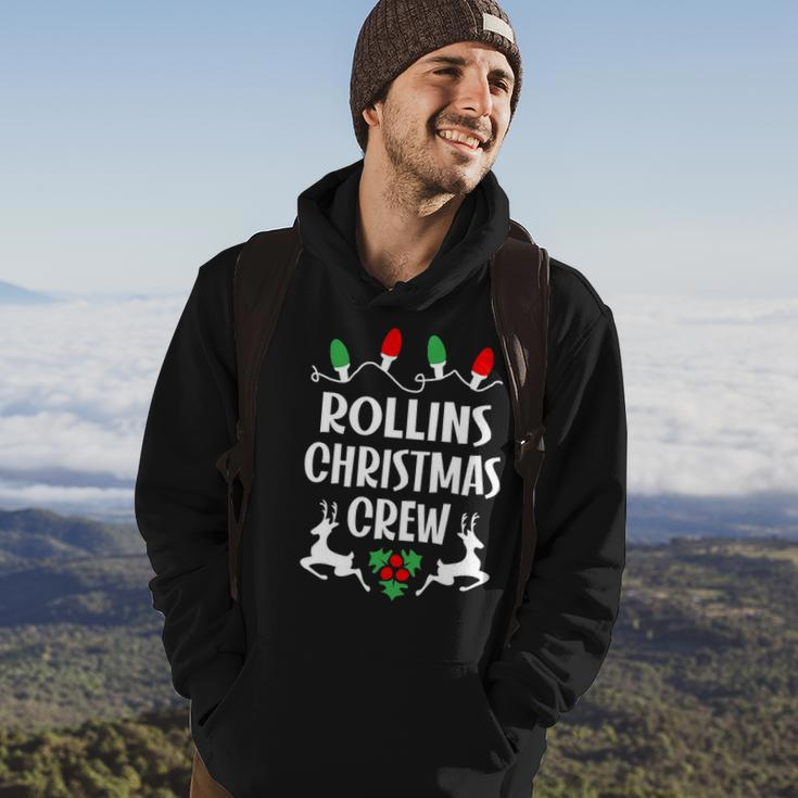 Rollins Name Gift Christmas Crew Rollins Hoodie Lifestyle