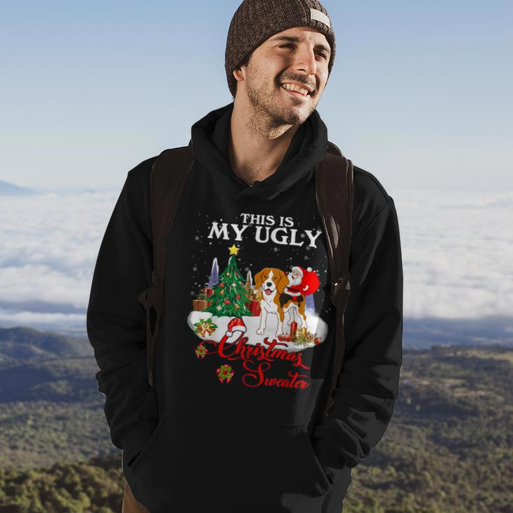 Santa Riding Beagle This Is My Ugly Christmas Sweater Hoodie Lifestyle