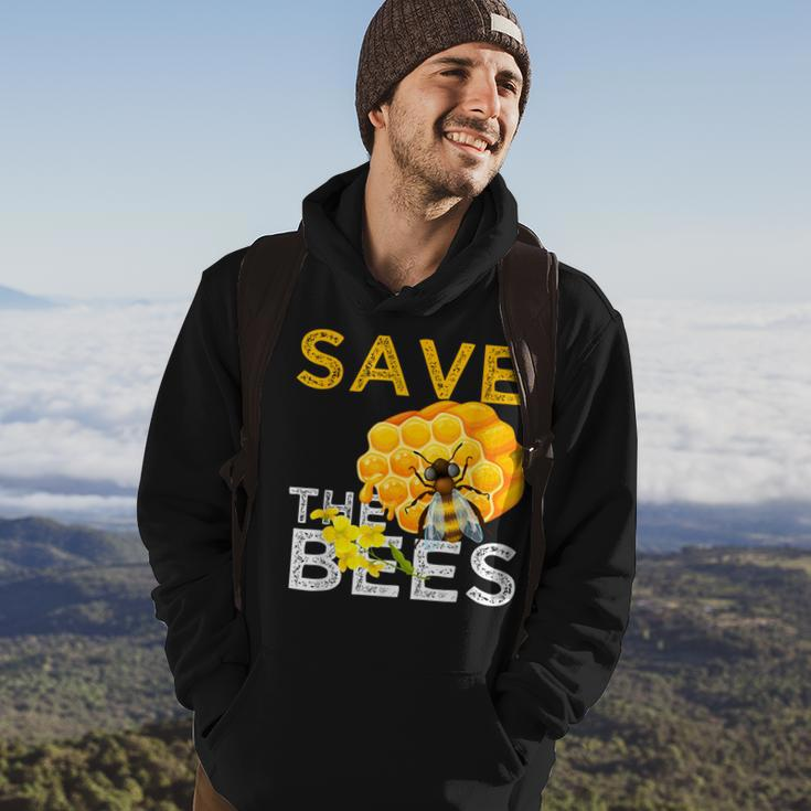 Savethe Bees Keeper Climatechange Flowers And Bees Themes Hoodie Lifestyle