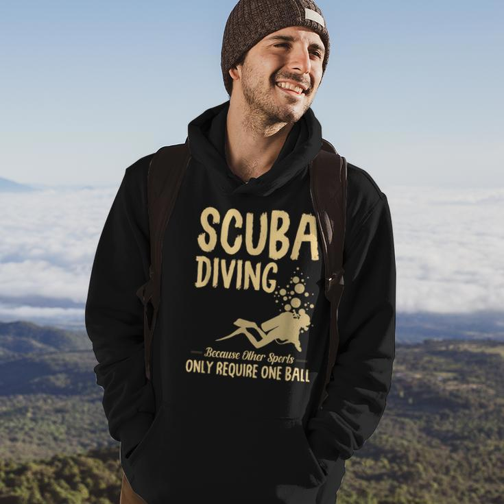 Scuba Diving Because Other Sports Only Require One Ball Cute Hoodie Lifestyle