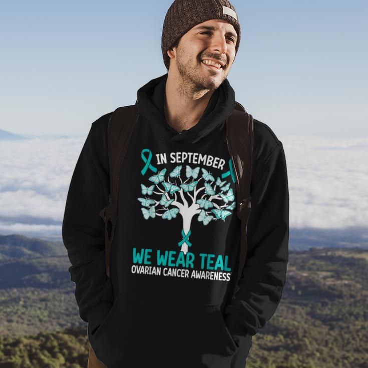 In September We Wear Teal Ovarian Cancer Awareness Hoodie Lifestyle