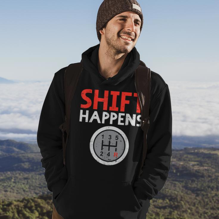 Shift Happens Funny Car Gear Pun Race Driver Racing Gift Driver Funny Gifts Hoodie Lifestyle