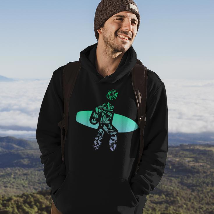 Silhouette Surf Icons For Surfer Surf Boys Surfing Hoodie Lifestyle
