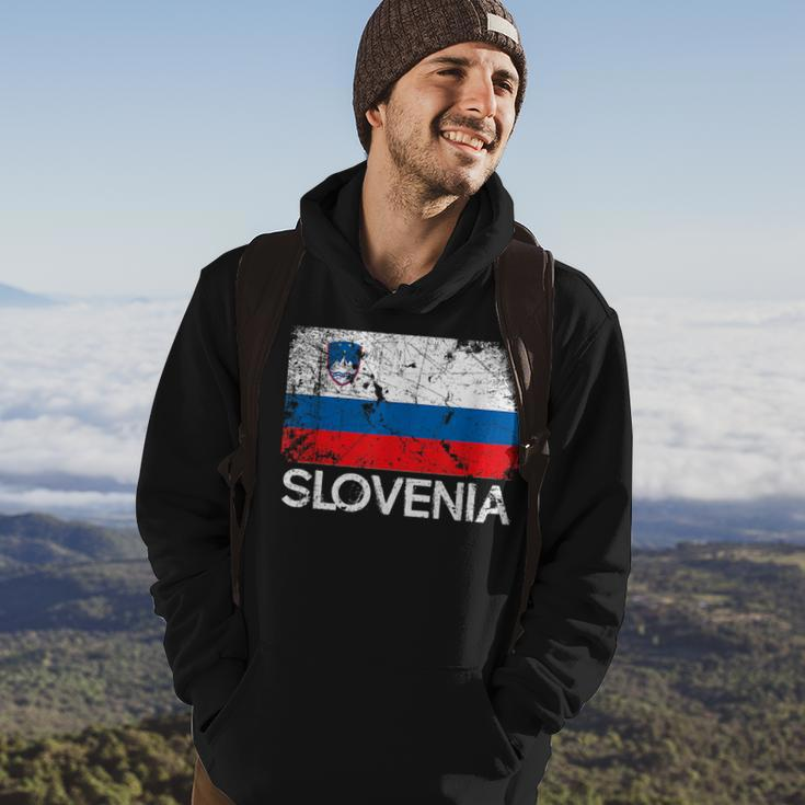 Slovenian Flag | Vintage Made In Slovenia Gift Hoodie Lifestyle