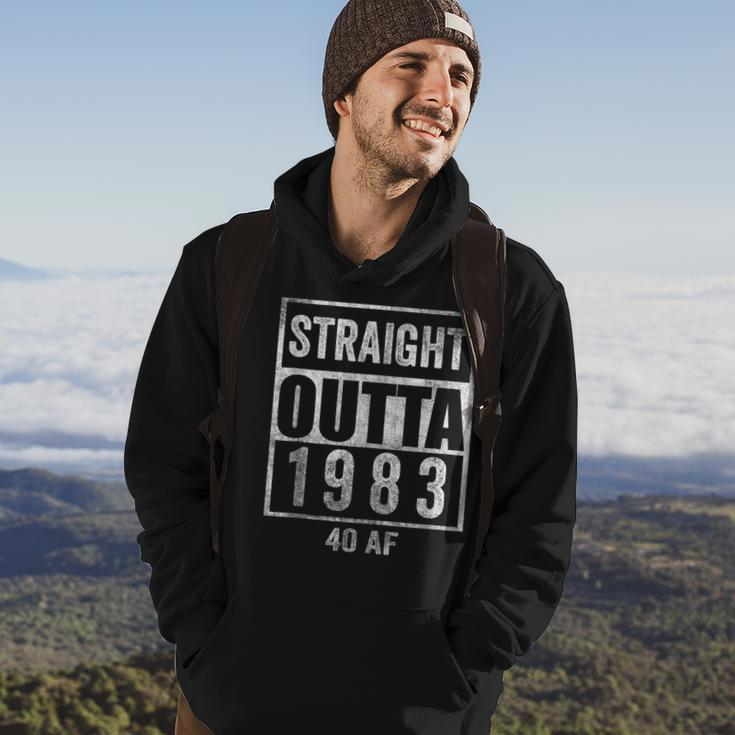 Straight Outta 1983 40 Af 40 Years 40Th Birthday Funny Gag Hoodie Lifestyle