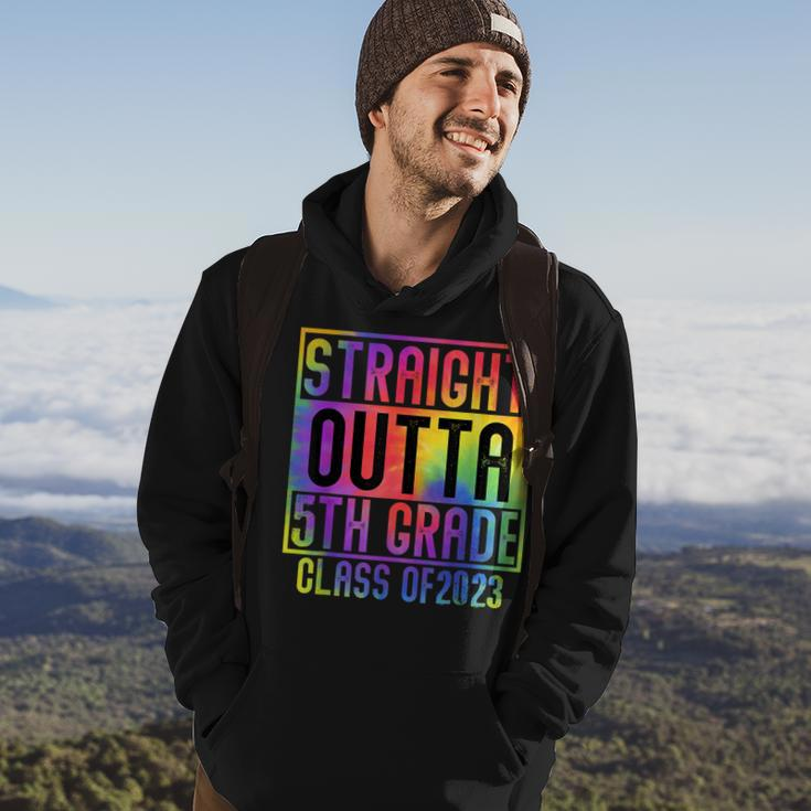 Straight Outta 5Th Grade Class Of 2023 Graduation Tie Dye Hoodie Lifestyle