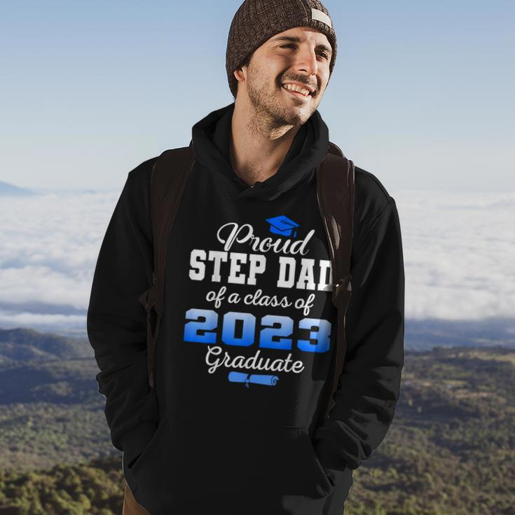 Super Proud Step Dad Of 2023 Graduate Awesome Family College Hoodie Lifestyle