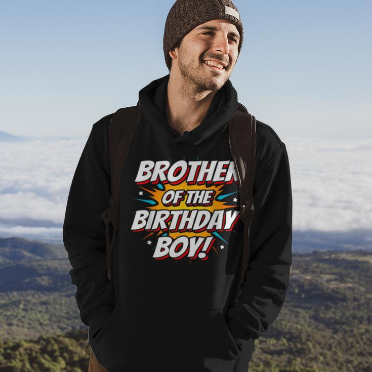Superhero Party Comics Birthday Brother Of Birthday Boy Funny Gifts For Brothers Hoodie Lifestyle
