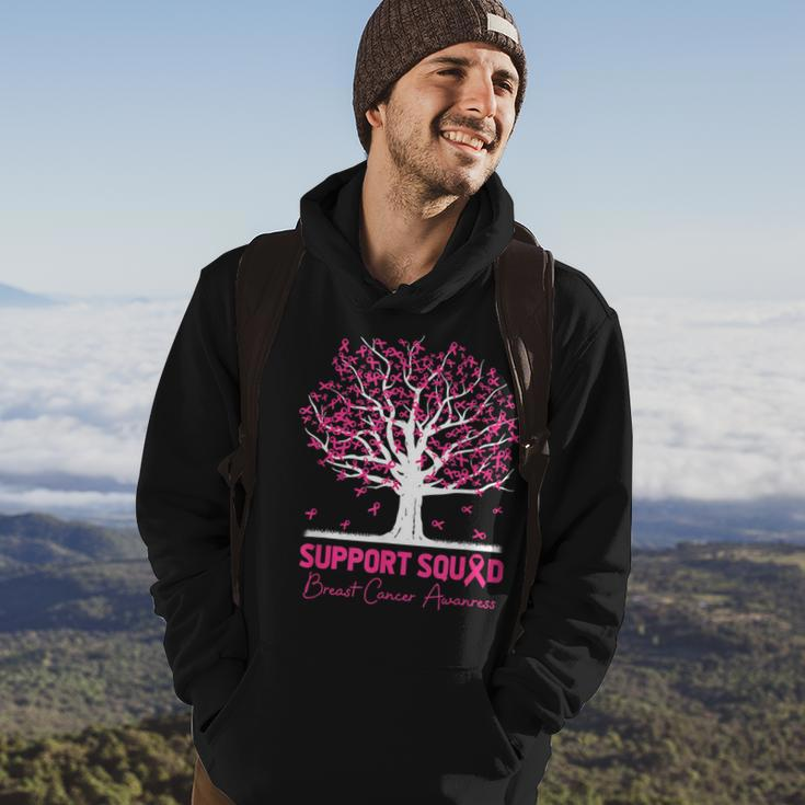 Support Squad Breast Cancer Awareness Fall Tree Pink Ribbon Breast Cancer Awareness Funny Gifts Hoodie Lifestyle