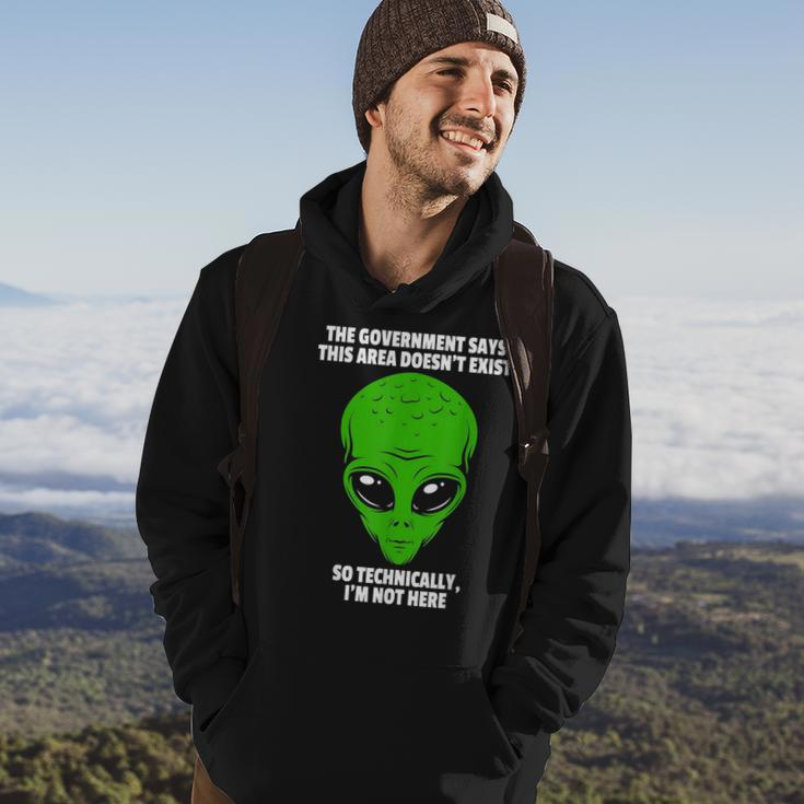 Technically Im Not Here Funny Alien Alien Funny Gifts Hoodie Lifestyle