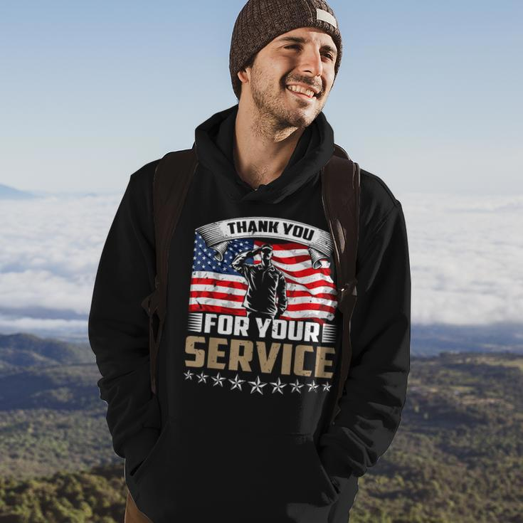 Thank You For Your Service American Flag Veteran Day Hoodie Lifestyle