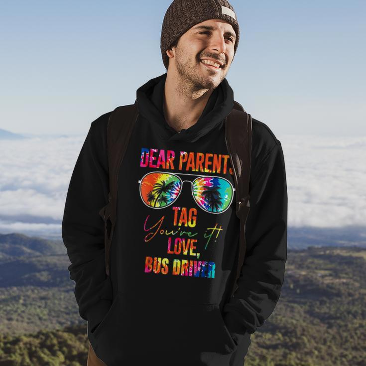 Tie Dye Dear Parents Tag It Last Day Of School Bus Driver Hoodie Lifestyle
