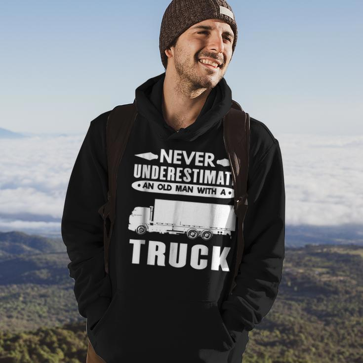 TruckerNever Underestimate An Old Man With A Truck Gift For Mens Hoodie Lifestyle