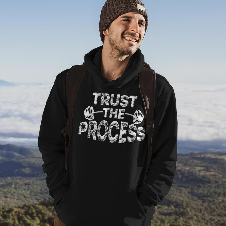 Trust The Process Motivational Quote Gym Workout Retro Hoodie Lifestyle