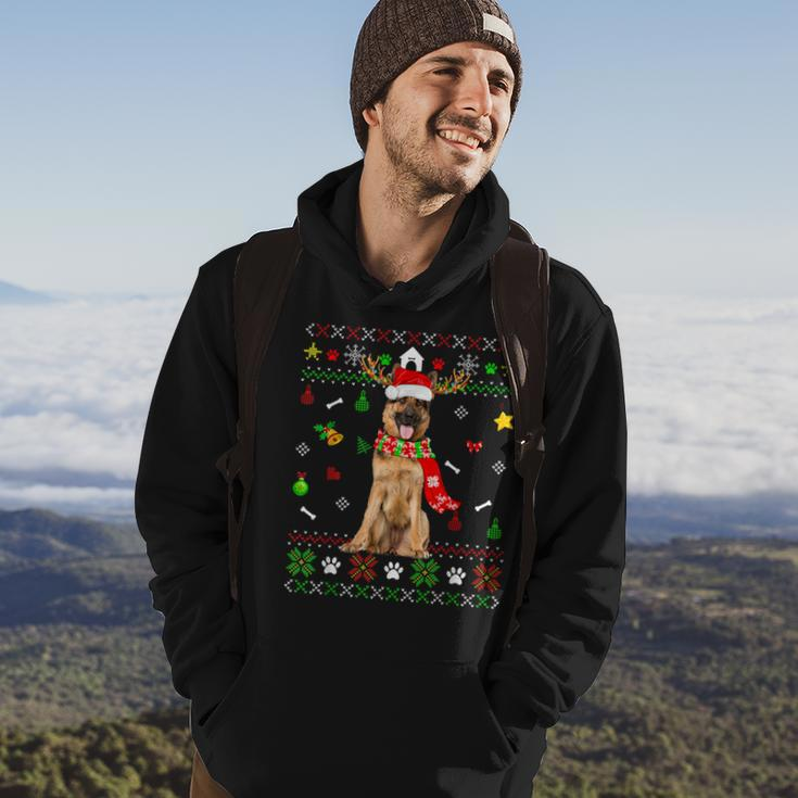 Ugly Sweater Christmas German Shepherd Dog Puppy Xmas Pajama Hoodie Lifestyle