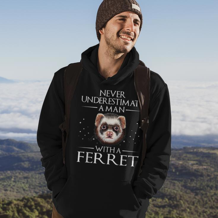 Never Underestimate A Man With A Ferret Ferret Daddy Hoodie Lifestyle