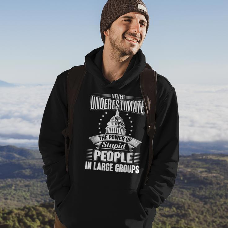 Never Underestimate The Power Of Stupid Political Hoodie Lifestyle