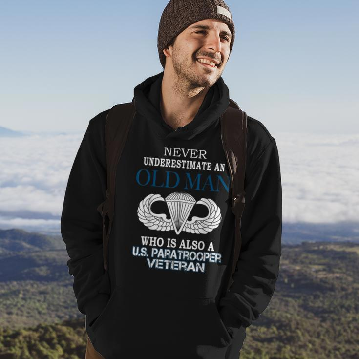 Never Underestimate Us Paratrooper Veteran Father's Day Xmas Hoodie Lifestyle