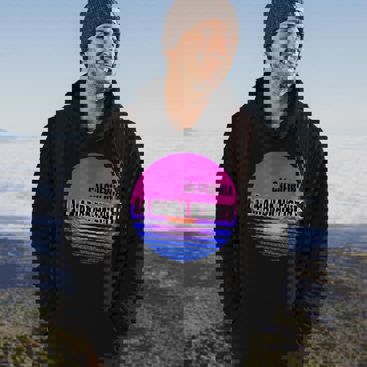 Vintage La Habra Heights Vaporwave California Hoodie Lifestyle