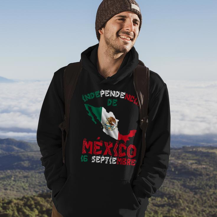 Vintage Mexico Flag 16Th September Mexican Independence Day Hoodie Lifestyle