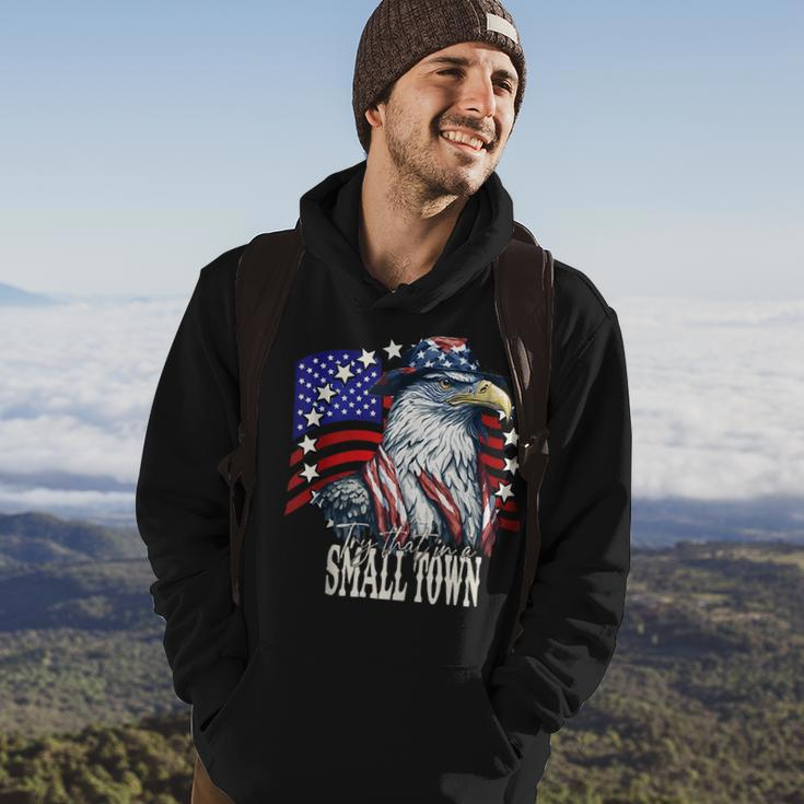 Vintage Retro Try That In My Town Eagle American Flag Hoodie Lifestyle