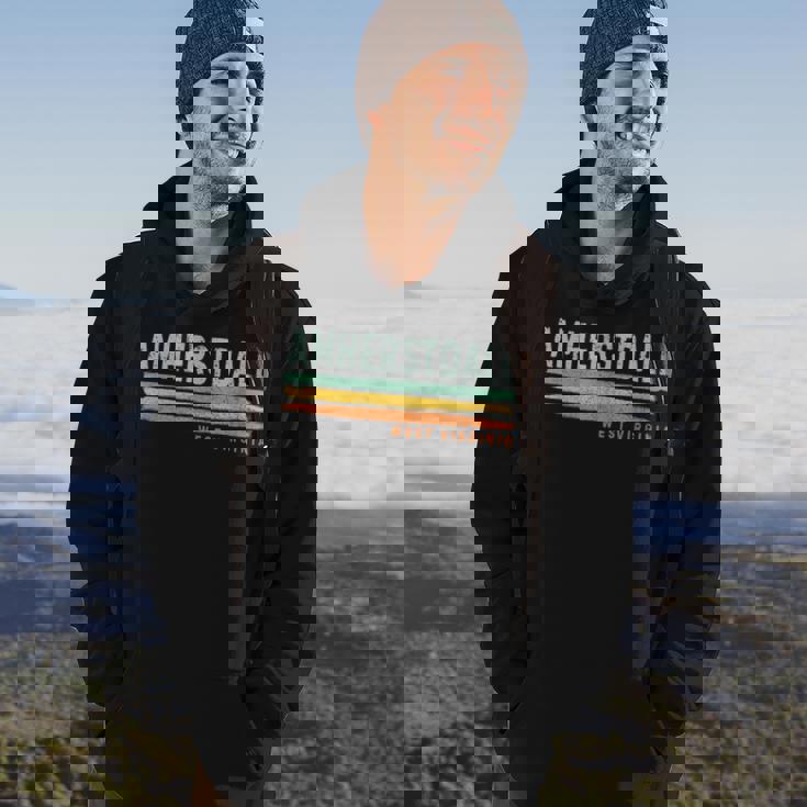 Vintage Stripes Amherstdale Wv Hoodie Lifestyle