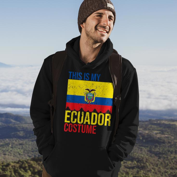 Vintage This Is My Ecuador Flag Costume For Halloween Ecuador Funny Gifts Hoodie Lifestyle