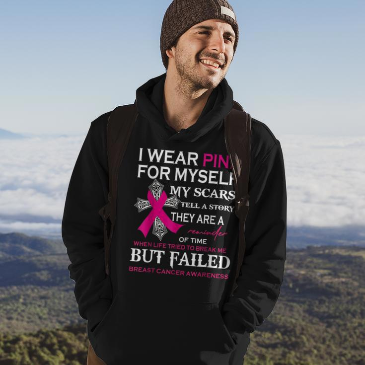 I Wear Pink For Myself My Scars Tell A Story Hoodie Lifestyle