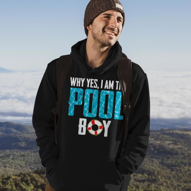Why Yes I Am The Pool-Boy Funny Pool Expert Swim Gifts Hoodie Lifestyle