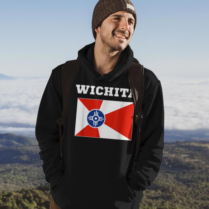 Wichita Usa Travel Kansas Flag Gift American Hoodie Lifestyle