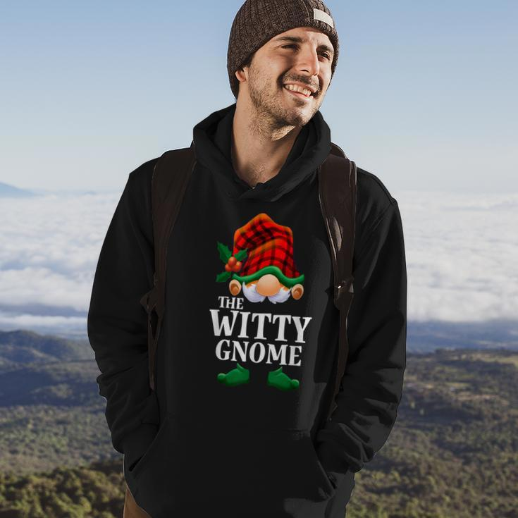 Witty Gnome Matching Family Christmas Party Pajama Hoodie Lifestyle