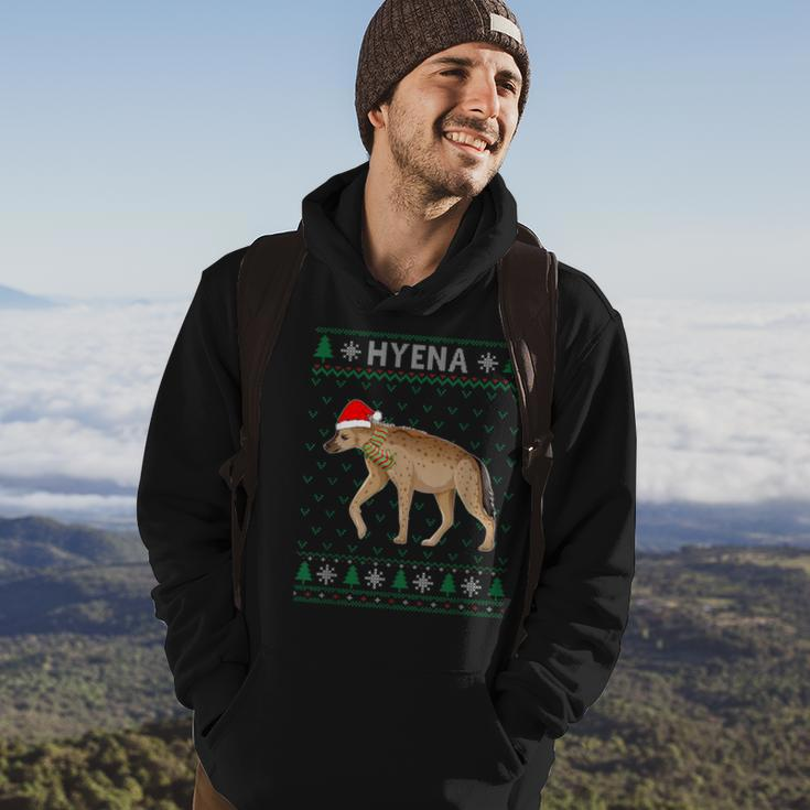 Xmas Hyena Ugly Christmas Sweater Party Hoodie Lifestyle