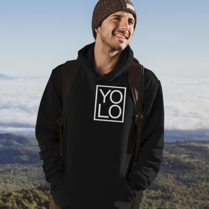 Yolo Novelty Graphic You Only Live Once Typography Hoodie Lifestyle