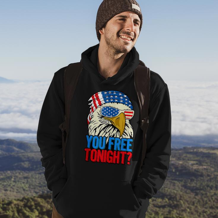 You Free Tonight Bald Eagle Mullet 4Th Of July Us Flag Retro Hoodie Lifestyle