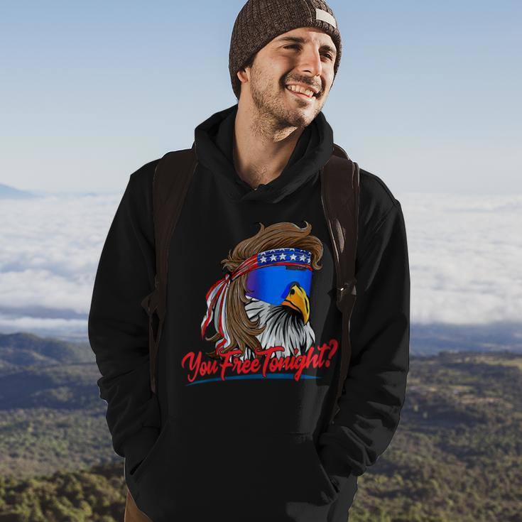 You Free Tonight Funny 4Th Of July Bald Eagle American Flag Hoodie Lifestyle