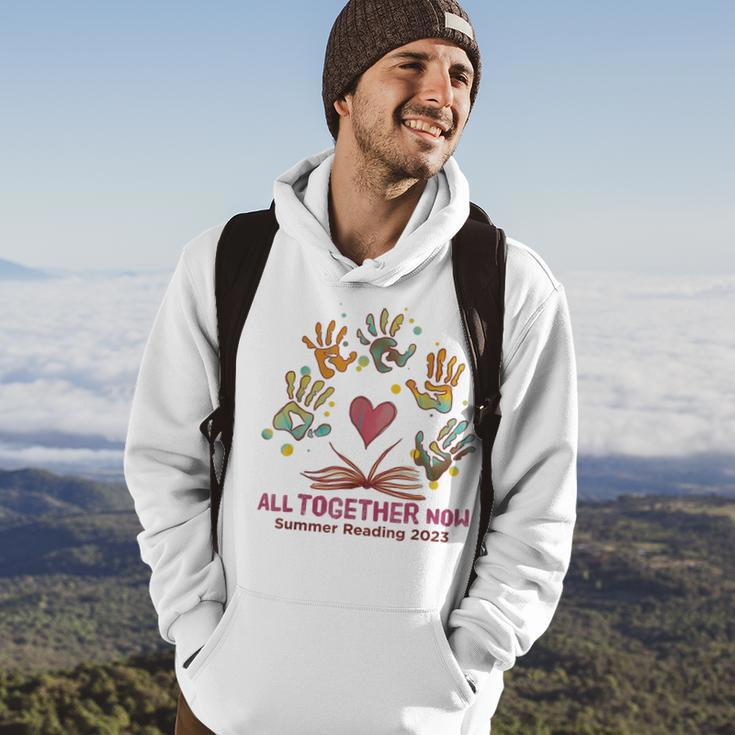 All Together Now 2023 Summer Reading Librarian Book Lover Hoodie Lifestyle
