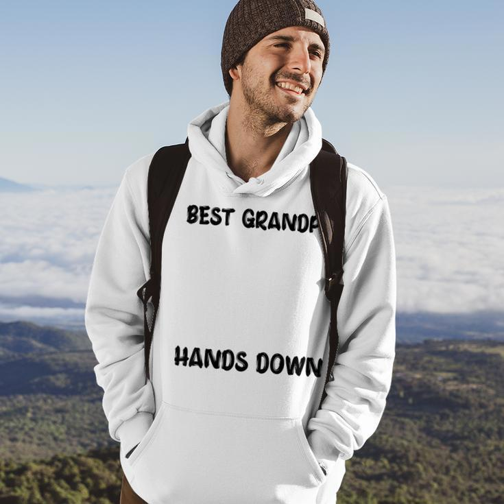 Best Grandpa Hands Down Kids Craft Handprints Fathers Day Hoodie Lifestyle