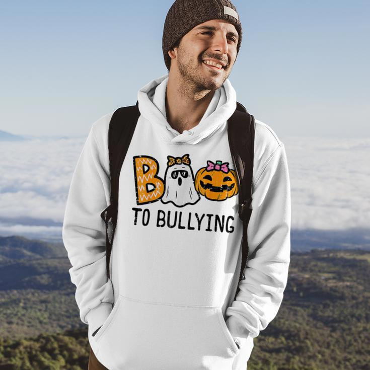 Boo To Bullying Ghost Pumpkin Orange Anti Bully Unity Day Hoodie Lifestyle