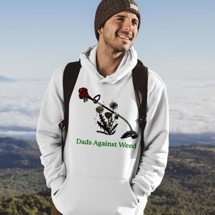 Dads Against Weed Funny Gardening Lawn Mowing Fathers Hoodie Lifestyle