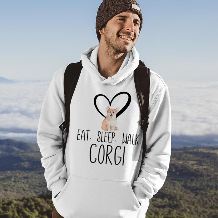 Eat Sleep Walk Corgi Dog Hoodie Lifestyle