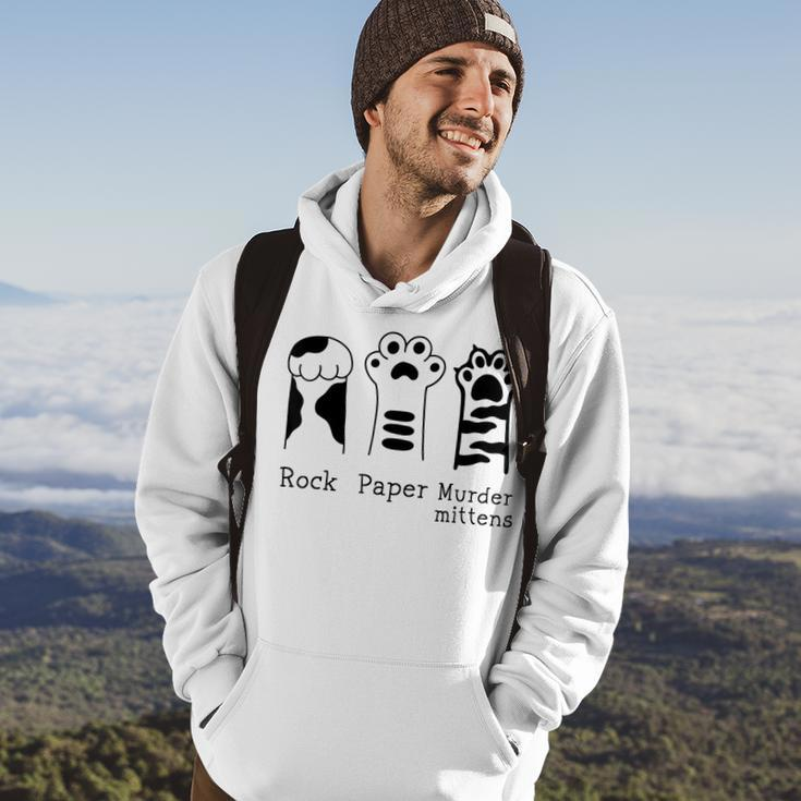 Funny Cat Paws Rock Paper Scissors Hoodie Lifestyle