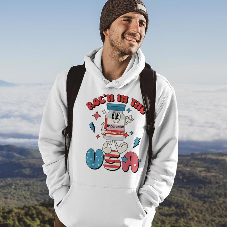 Funny Retro Vial Rocn In The Usa Happy 4Th Of July Vibes Hoodie Lifestyle